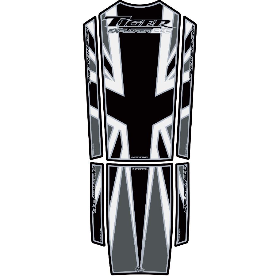 モトグラフィックス タンクパッド ユニオンジャック/グレー TIGER EXPLORER1200 MT-TT019MJ