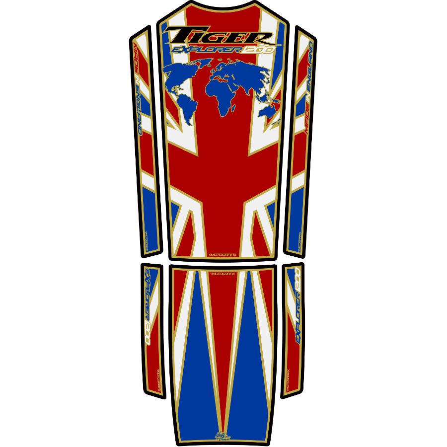 モトグラフィックス タンクパッド ユニオンジャック TIGER EXPLORER1200 MT-TT019UJA2