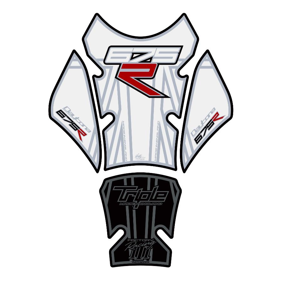 モトグラフィックス タンクパッド ユニオンジャック/ホワイト DAYTONA675R MT-TT022WJ