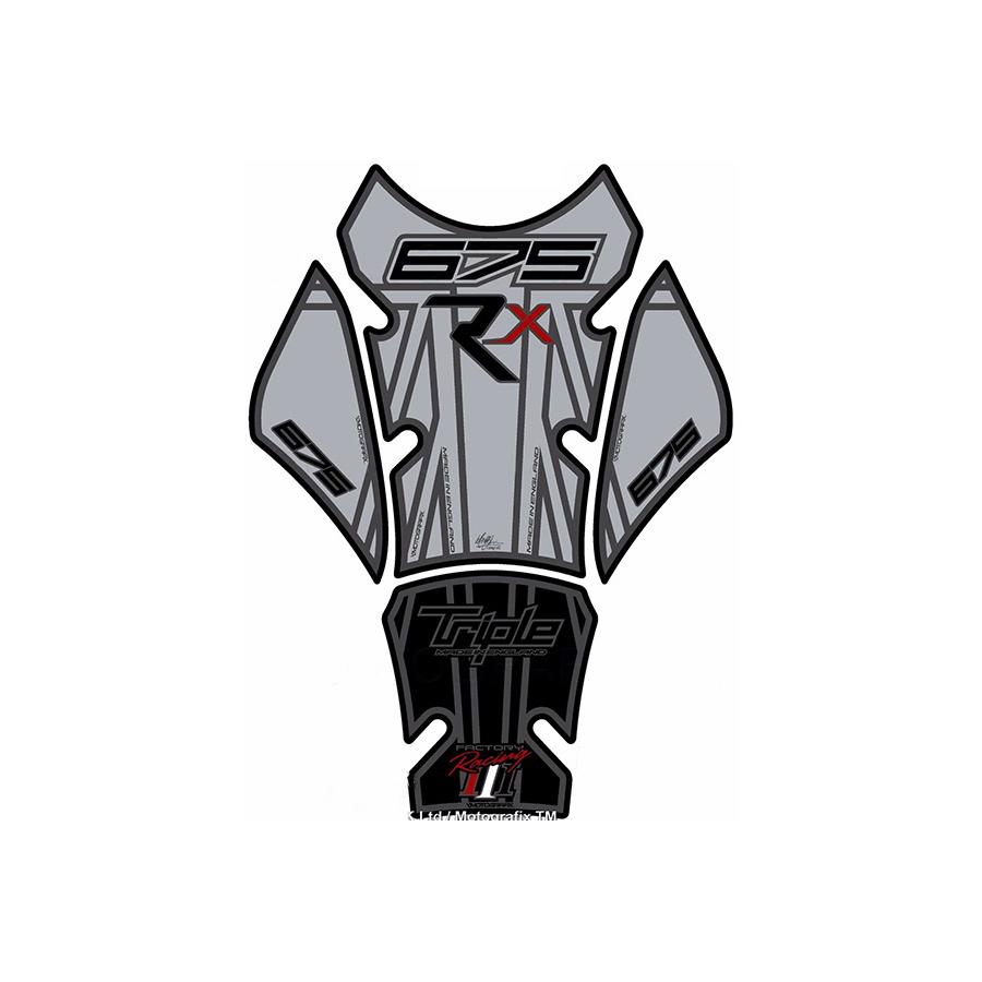 モトグラフィックス タンクパッド グレー STREET TRIPLE 675RX MT-TT023RX