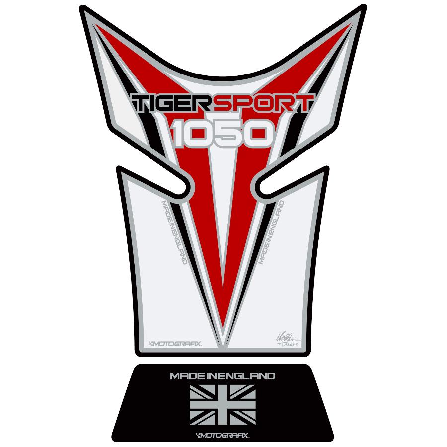 モトグラフィックス タンクパッド レッド/ホワイト 1050TIGER SPORT MT-TT025RW