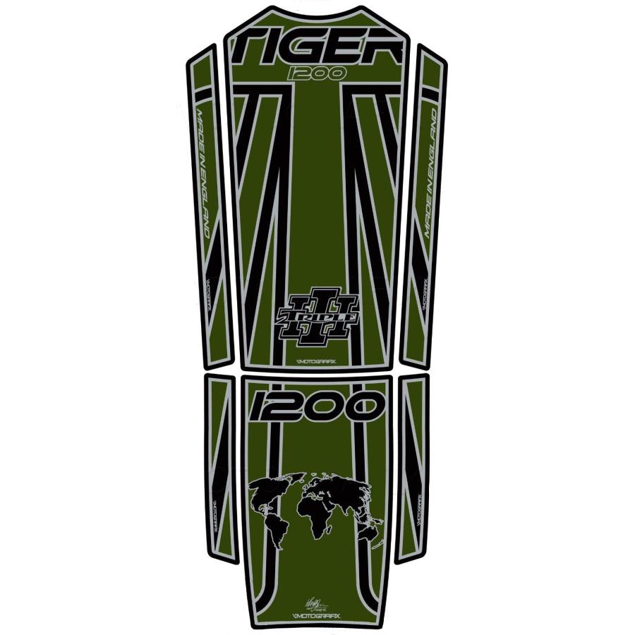 モトグラフィックス タンクパッド ユニオンジャック/グリーン Tiger1200 MT-TT028GJ