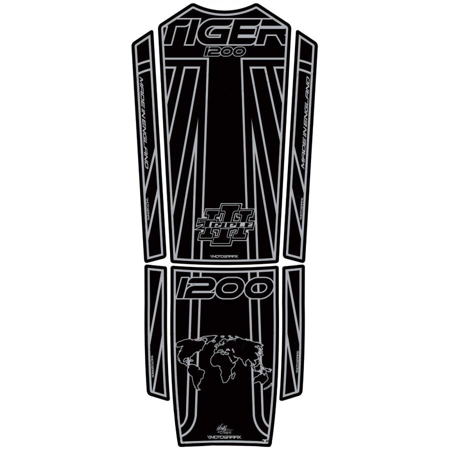 モトグラフィックス タンクパッド ユニオンジャック/ブラック Tiger1200 MT-TT028KJ