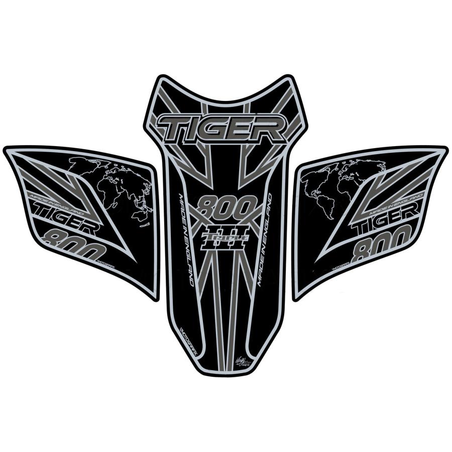 モトグラフィックス タンクパッド ブラック TRIUMPH Tiger800 MT-TT031KUJ