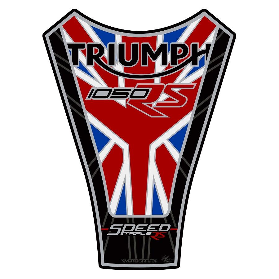 モトグラフィックス タンクパッド ブラック/グレー TRIUMPH SPEED TRIPLE1050RS MT-TT033UJ