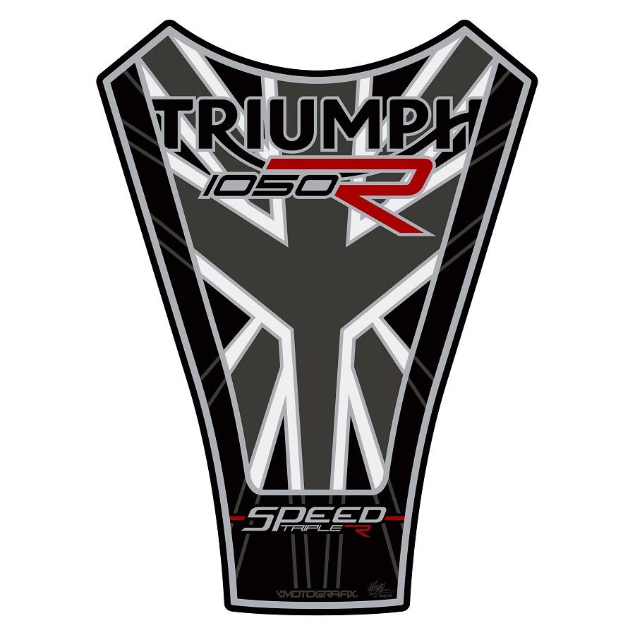 モトグラフィックス タンクパッド ブラック/グレー TRIUMPH SPEED TRIPLE1050R MT-TT034MJ