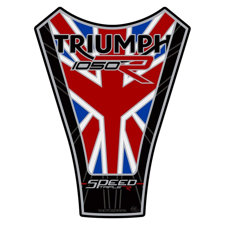 モトグラフィックス タンクパッド ブラック/グレー TRIUMPH SPEED TRIPLE1050R MT-TT034UJ