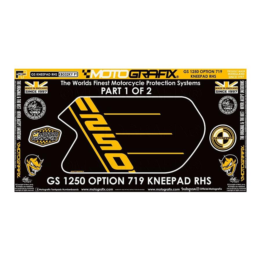 モトグラフィックス ボディパッド KNEE 右側 R1250GS Adventure MT-KB032KY-P1