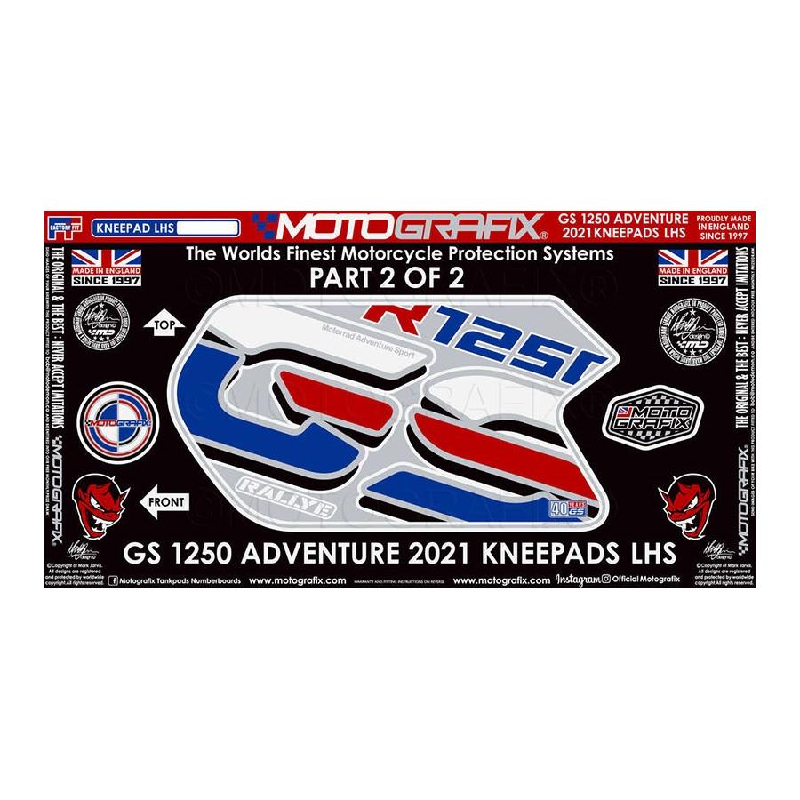 モトグラフィックス ボディパッド KNEE 左側 BMW R1250GS Adventure Rallye MT-KB035LARA-L