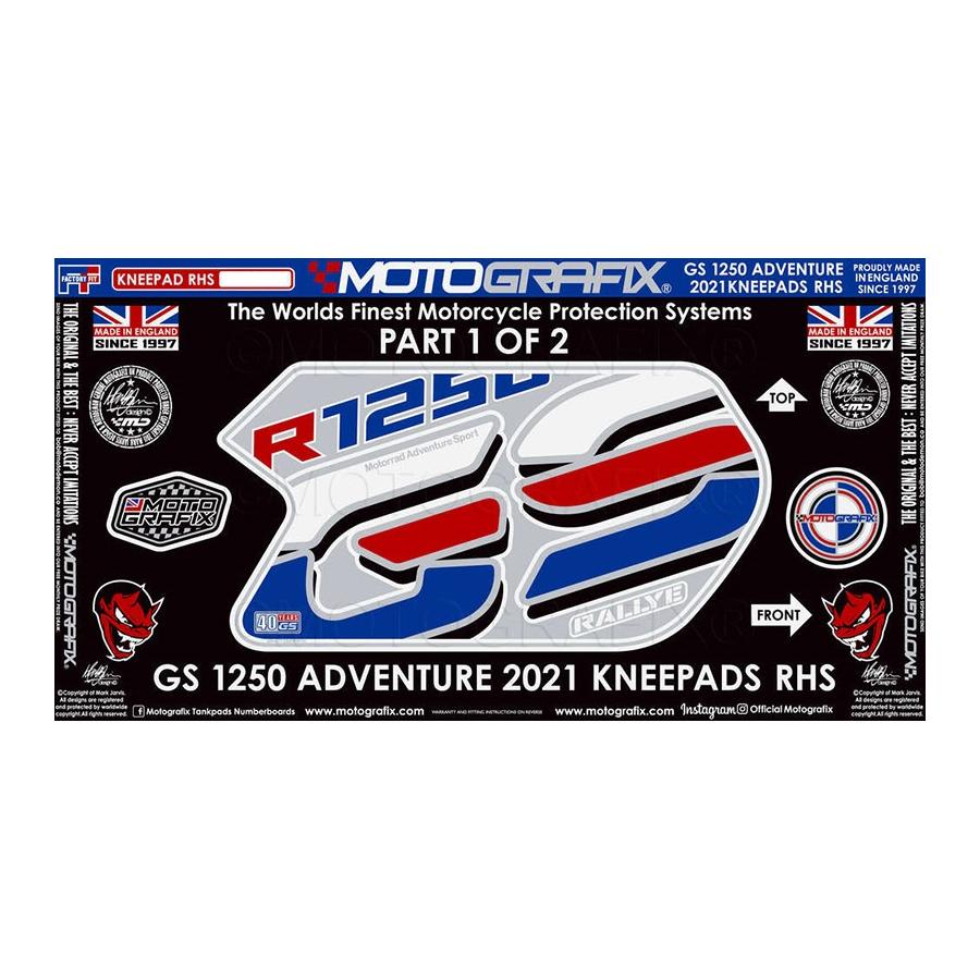 モトグラフィックス ボディパッド KNEE 右側 BMW R1250GS Adventure Rallye MT-KB035LARA-R
