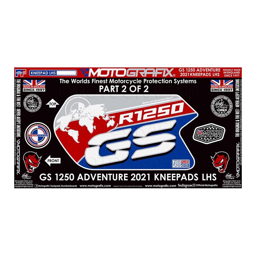 モトグラフィックス ボディパッド KNEE 左側 BMW R1250GS Adventure Rallye MT-KB035LBRB-L