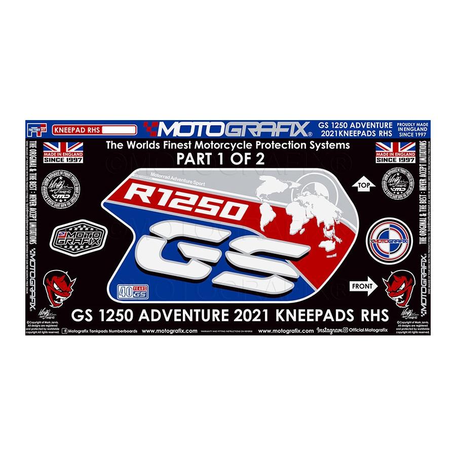 モトグラフィックス ボディパッド KNEE 右側 BMW R1250GS Adventure Rallye MT-KB035LBRB-R
