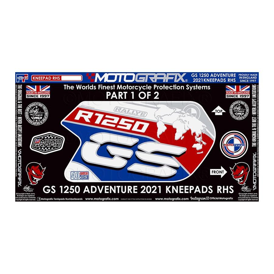 モトグラフィックス ボディパッド KNEE 右側 BMW R1250GS Adventure Rallye MT-KB035LCRC-R