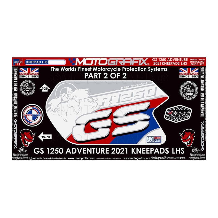 モトグラフィックス ボディパッド KNEE 左側 BMW R1250GS Adventure Rallye MT-KB035LDRD-L