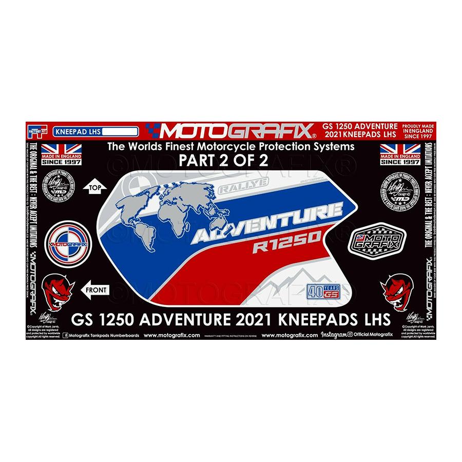 モトグラフィックス ボディパッド KNEE 左側 BMW R1250GS Adventure(40Years Rallye Special Edition) MT-KB035MSA-L