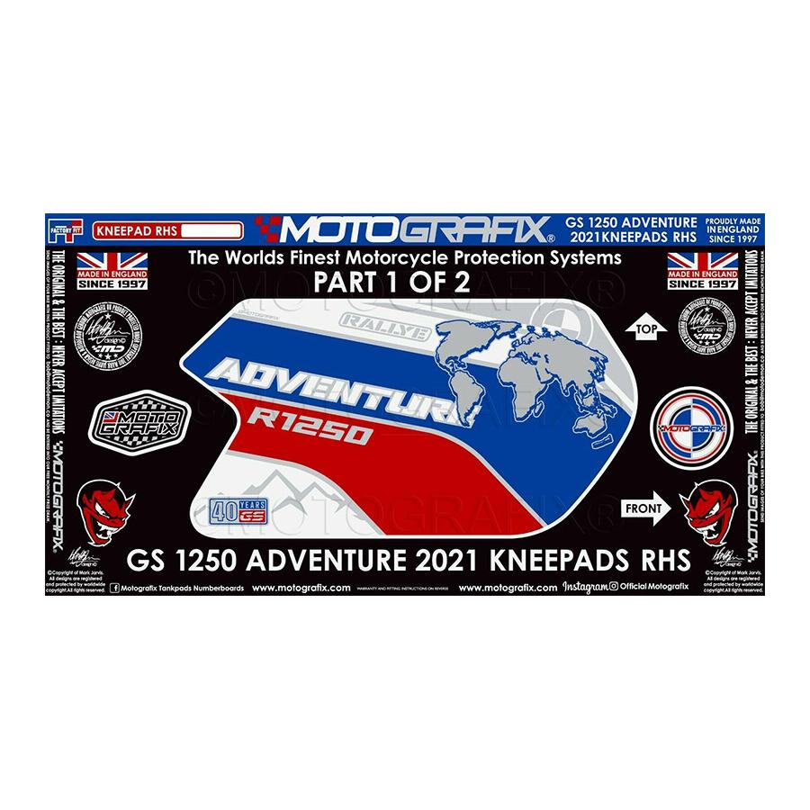 モトグラフィックス ボディパッド KNEE 右側 BMW R1250GS Adventure(40Years Rallye Special Edition) MT-KB035MSA-R