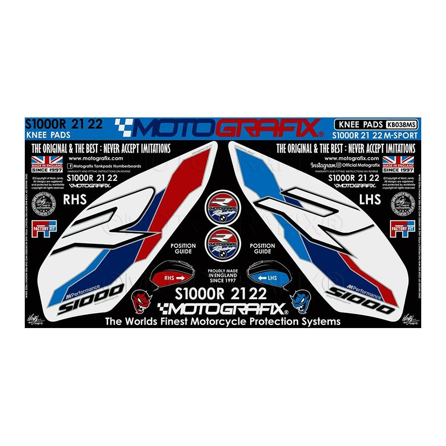 モトグラフィックス ボディパッド KNEE BMW S1000R Sport (M Performance Style) MT-KB038MS