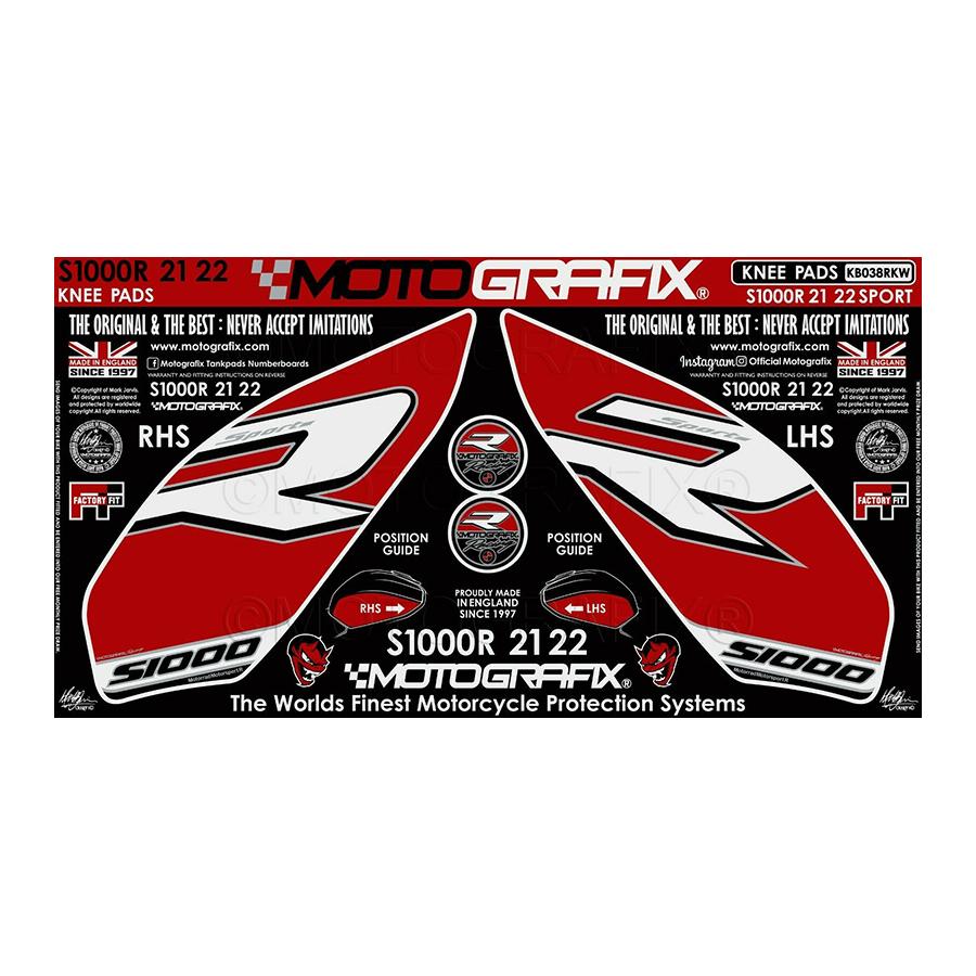 モトグラフィックス ボディパッド KNEE BMW S1000R Sport MT-KB038RKW