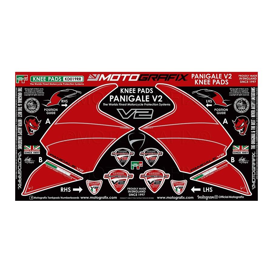 モトグラフィックス ボディパッド KNEE DUCATI Panigale 955 V2 MT-KD019RR