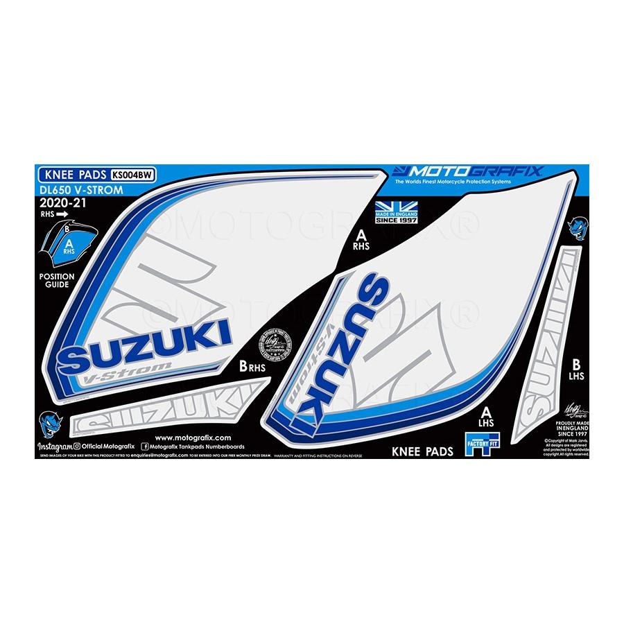 モトグラフィックス ボディパッド KNEE V-Strom DL650 XT MT-KS004BW