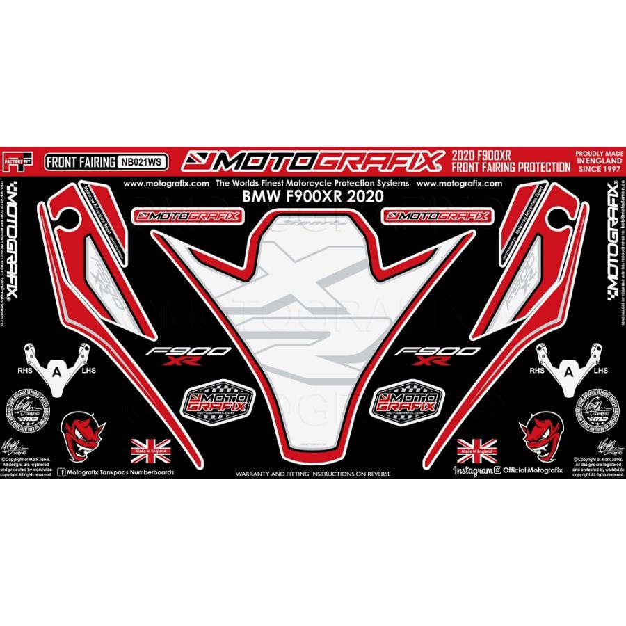モトグラフィックス ボディパッド FRONT BMW F900XR MT-NB021WS
