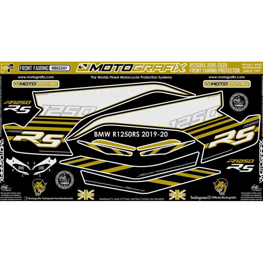 モトグラフィックス ボディパッド FRONT BMW R1250RS MT-NB022AY