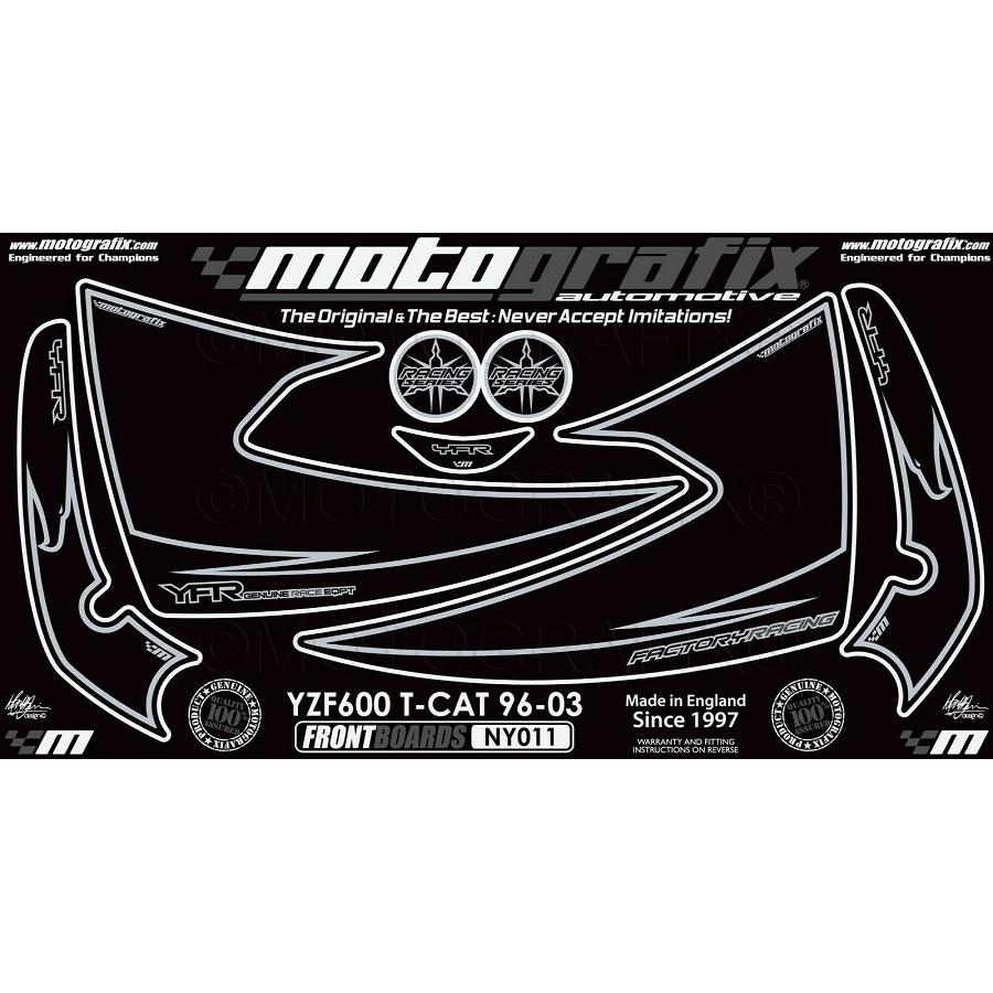 [特価品]モトグラフィックス ボディパッド FRONT YZF600 THUNDER CAT 96-03 MT-NY011KS
