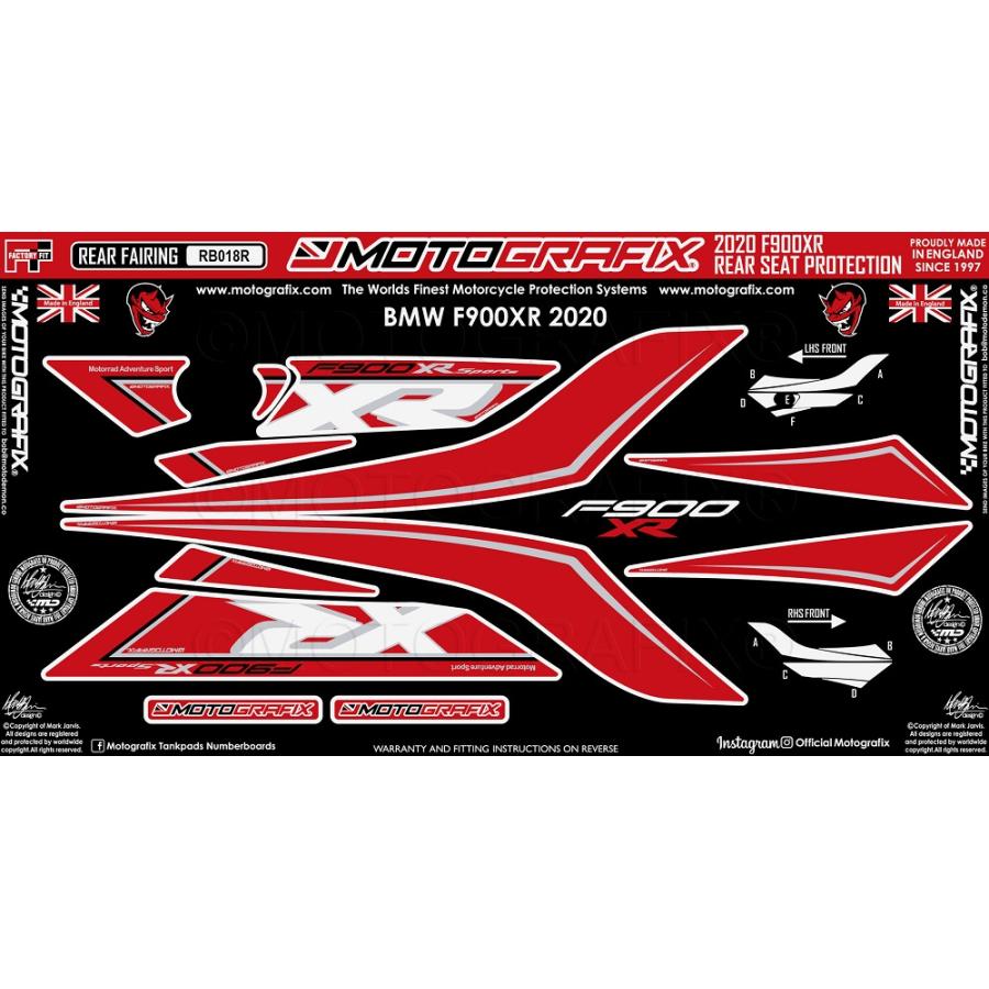 モトグラフィックス ボディパッド REAR BMW F900XR MT-RB018R