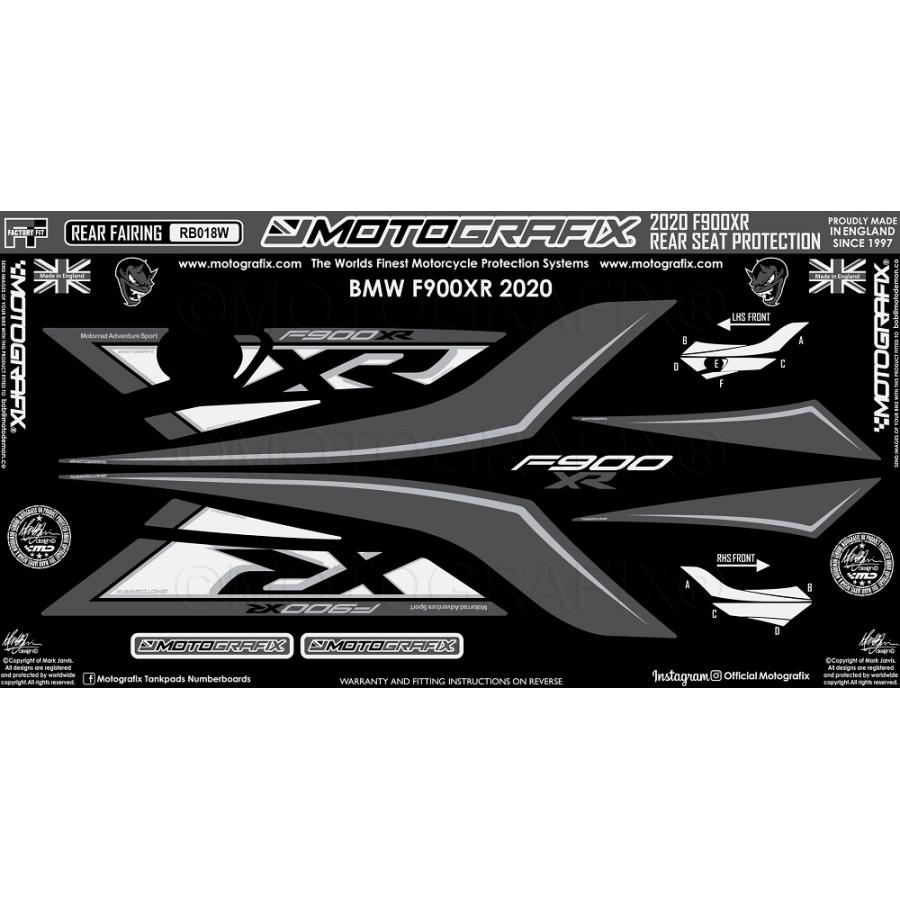 モトグラフィックス ボディパッド REAR BMW F900XR MT-RB018W