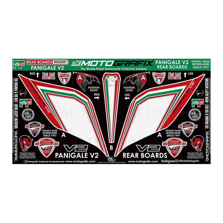 モトグラフィックス ボディパッド REAR DUCATI Panigale 955 V2 MT-RD020RT