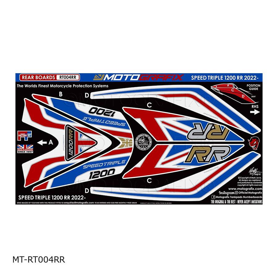 モトグラフィックス REAR ボディパッド Speed Triple1200RR MT-RT004RR