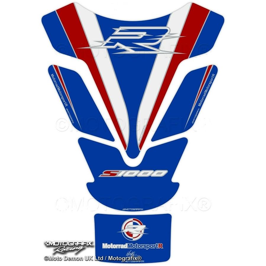 モトグラフィックス タンクパッド ブルー/ホワイト/レッド BMW S1000R MT-TB031SMB