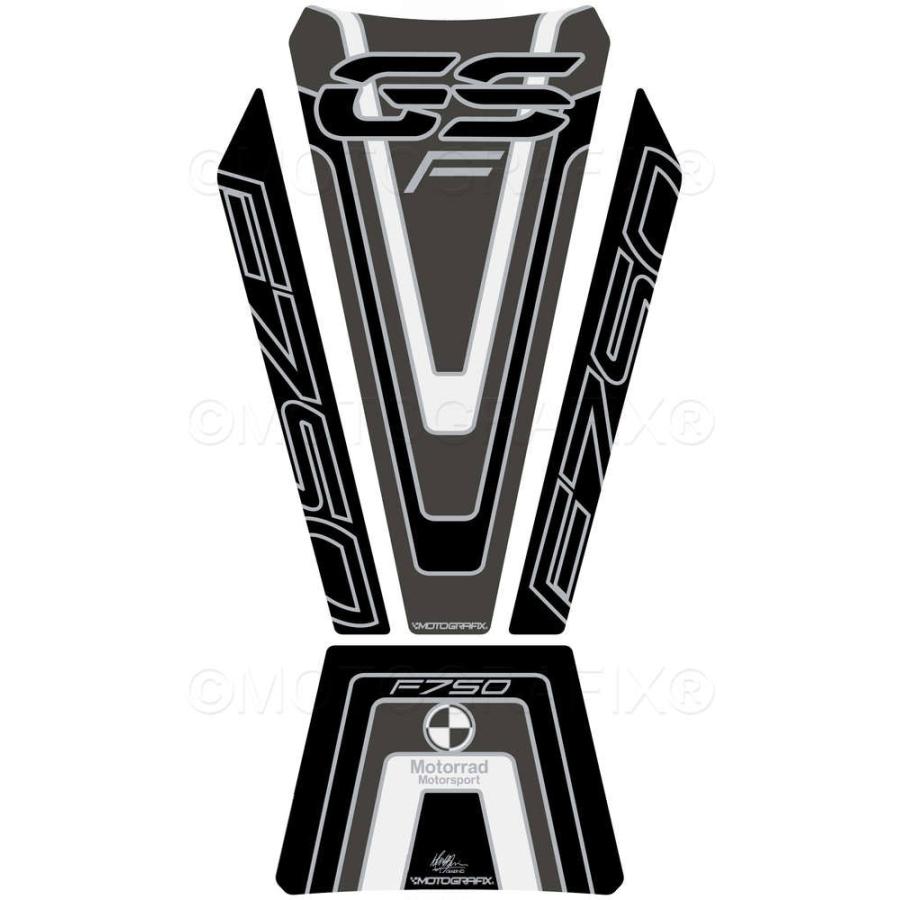 モトグラフィックス タンクパッド グレー/ブラック BMW F750GS MT-TB042EK