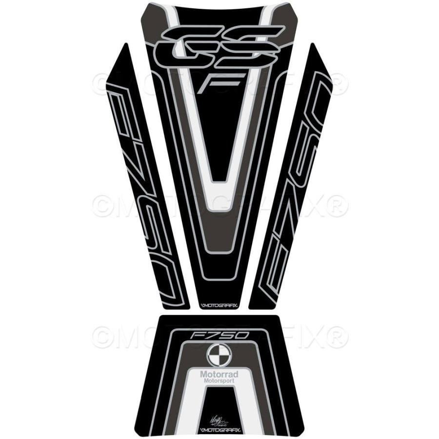 モトグラフィックス タンクパッド ブラック/ホワイト BMW F750GS MT-TB042KEW