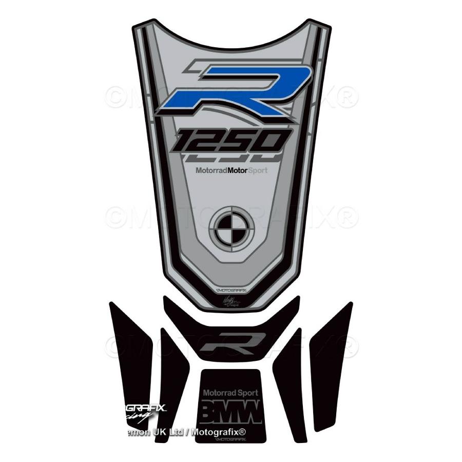 モトグラフィックス タンクパッド シルバー/ブラック/グレー BMW R1250R 21(Pollux Metallic Matte edition) MT-TB045SB