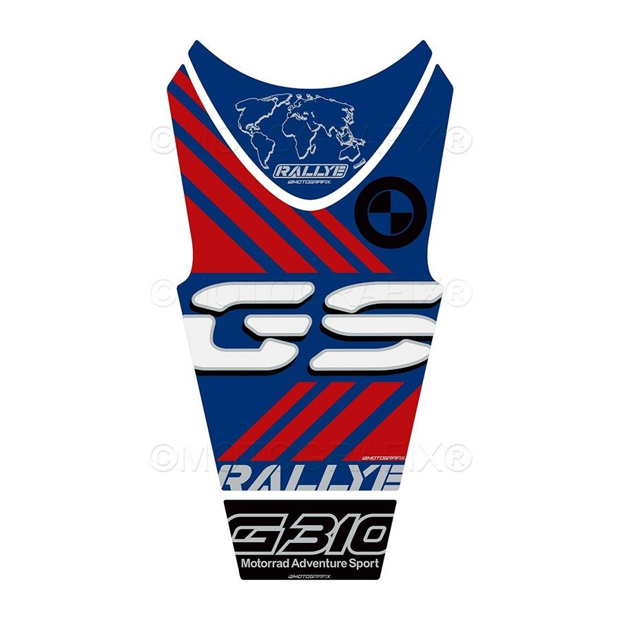 モトグラフィックス タンクパッド ブルー/レッド/ホワイト BMW G310GS MT-TB046RLY