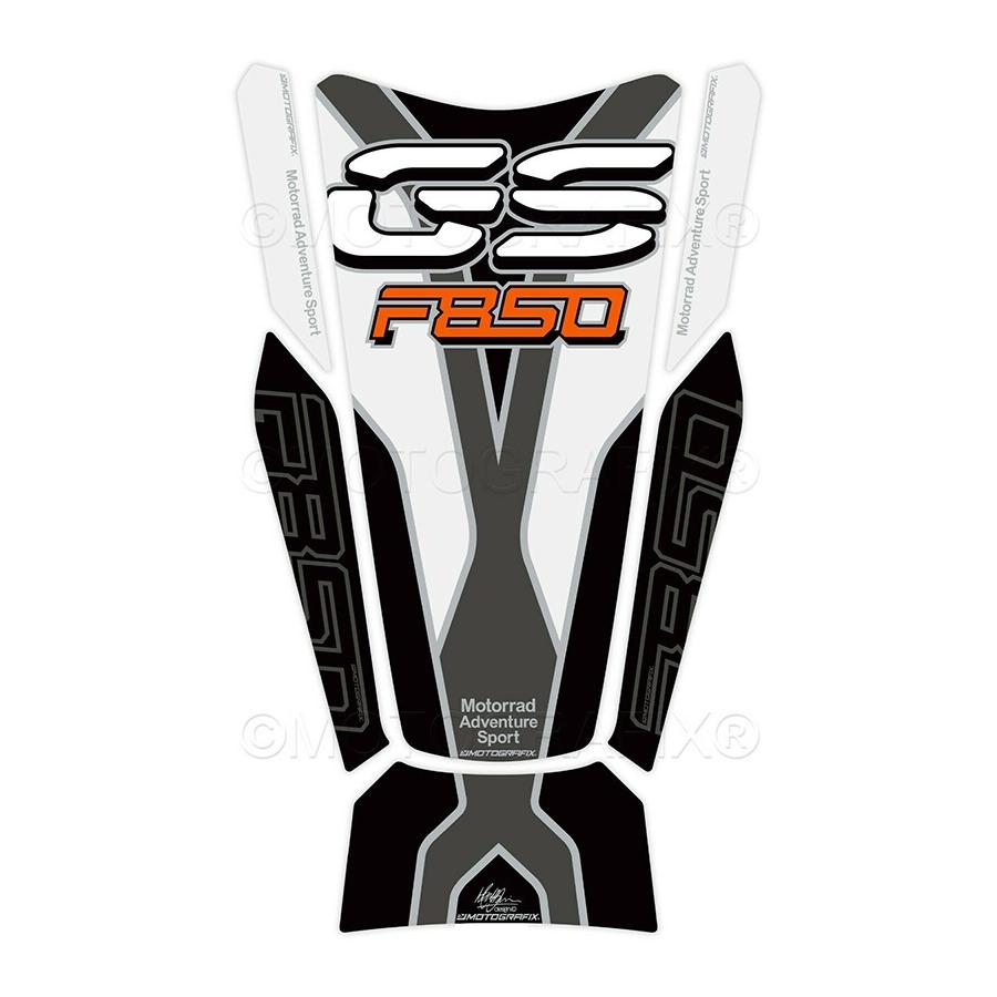 モトグラフィックス タンクパッド ホワイト/グレー/ブラック BMW F850GS Adventure MT-TB047WO