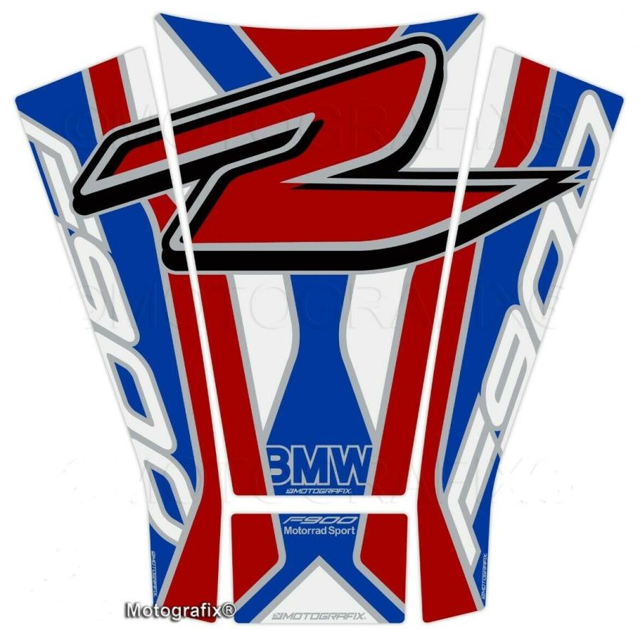 モトグラフィックス タンクパッド ホワイト/レッド/ブルー BMW F900R Motorsport Edition MT-TB049MS