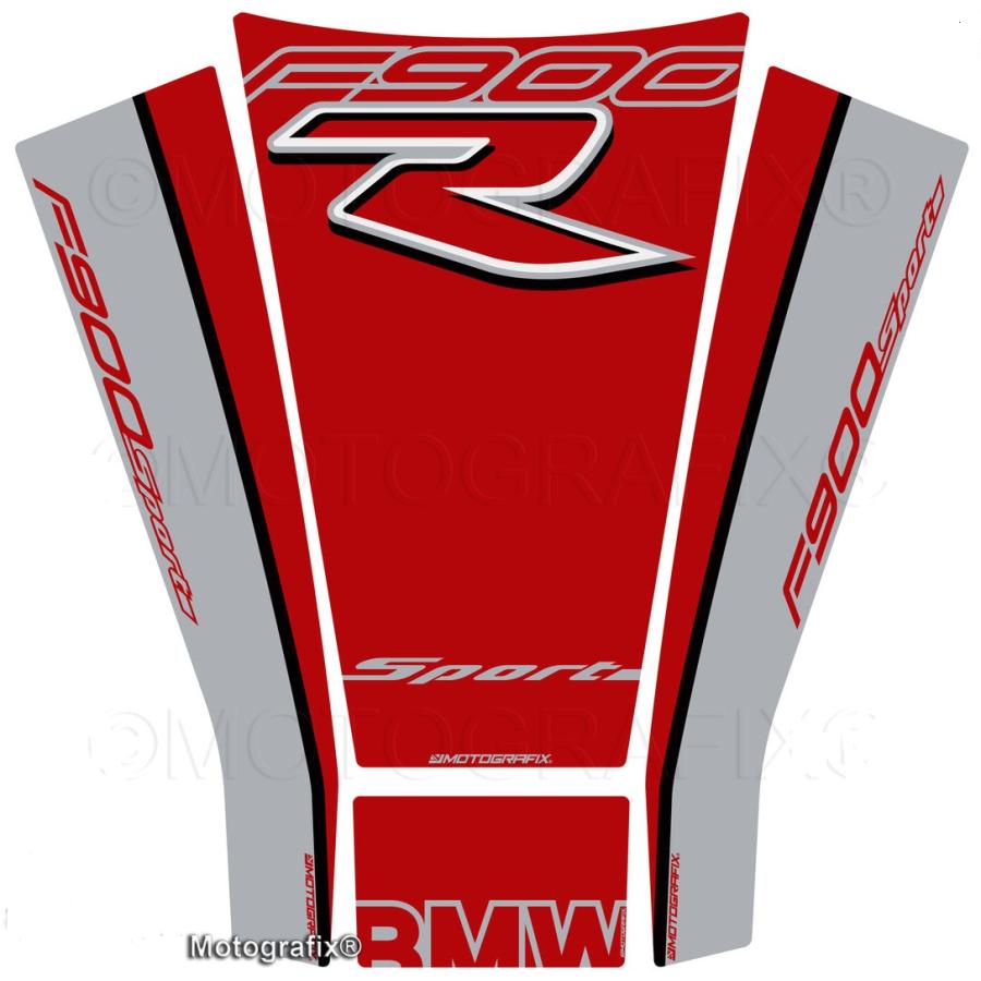 モトグラフィックス タンクパッド レッド/シルバー BMW F900R Sport Edition MT-TB049R