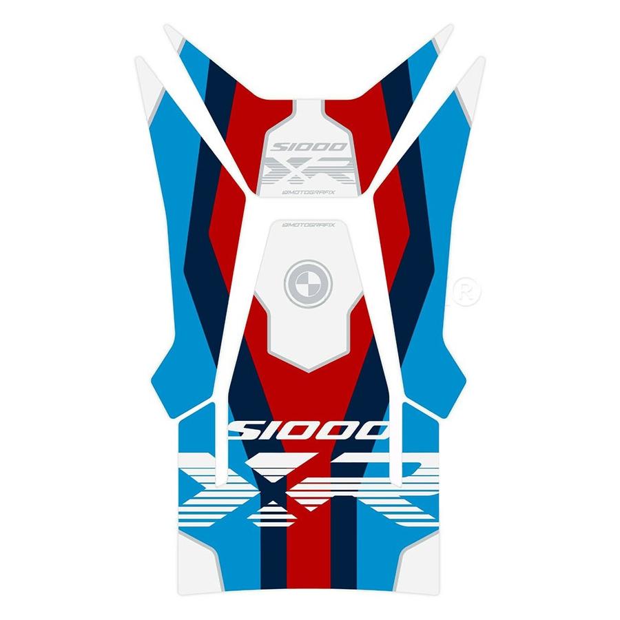 モトグラフィックス タンクパッド ホワイト/ブルー/レッド BMW S1000XR M Performance Special Edition MT-TB050MP