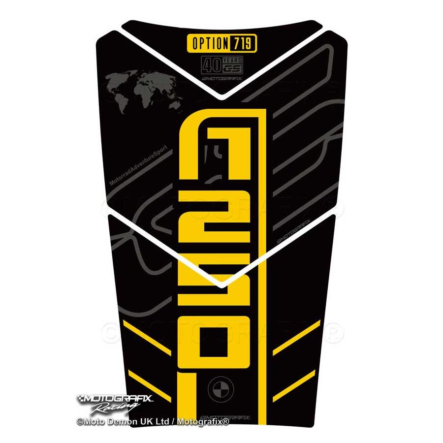 モトグラフィックス タンクパッド ブラック/イエロー BMW R1250GS Adventure MT-TB051KO