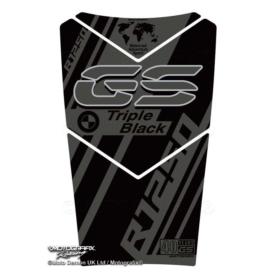 モトグラフィックス タンクパッド ブラック/グレー BMW R1250GS Adventure MT-TB051TB