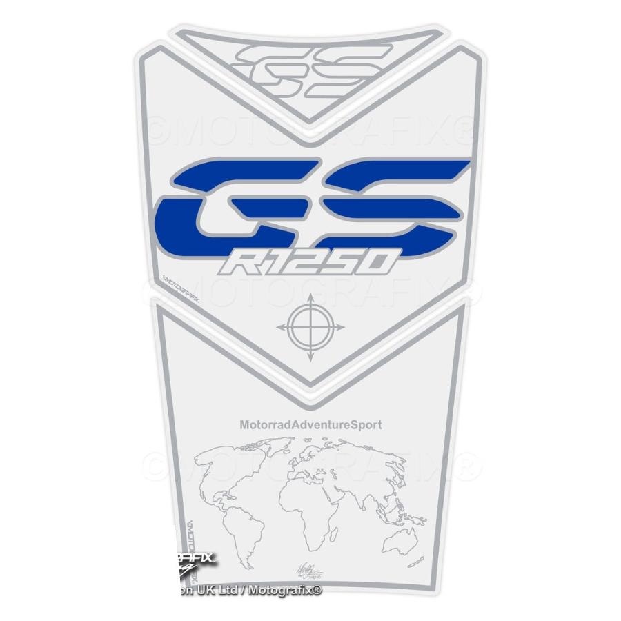 モトグラフィックス タンクパッド ホワイト/ブルー BMW R1250GS Adventure MT-TB051WB