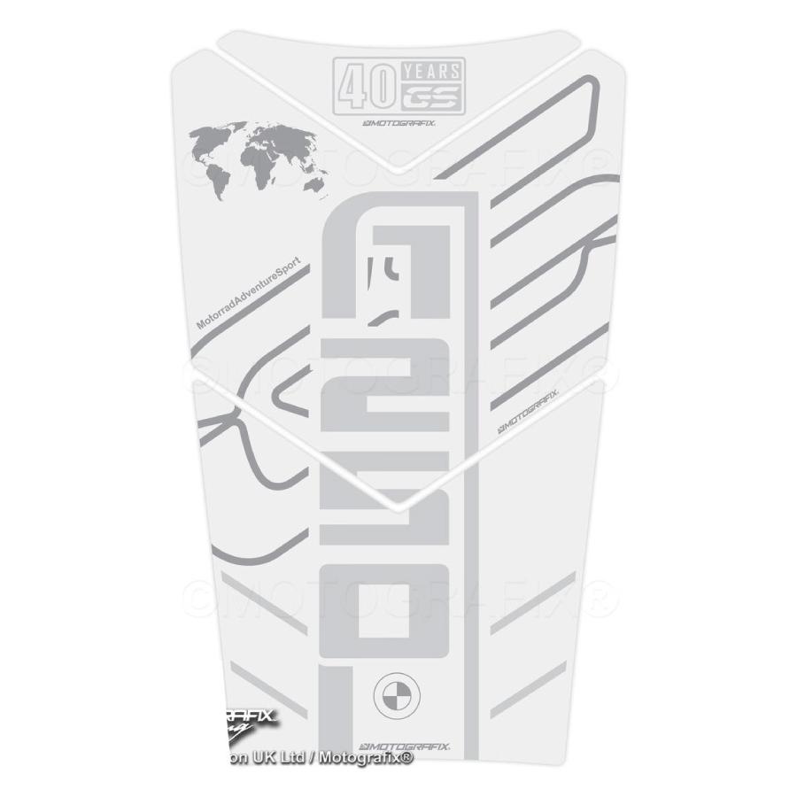 モトグラフィックス タンクパッド ホワイト/グレー BMW R1250GS Adventure MT-TB051WS
