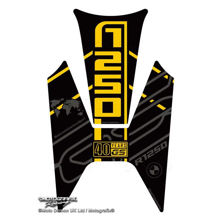 モトグラフィックス タンクパッド ブラック/イエロー BMW R1250GS MT-TB052KY