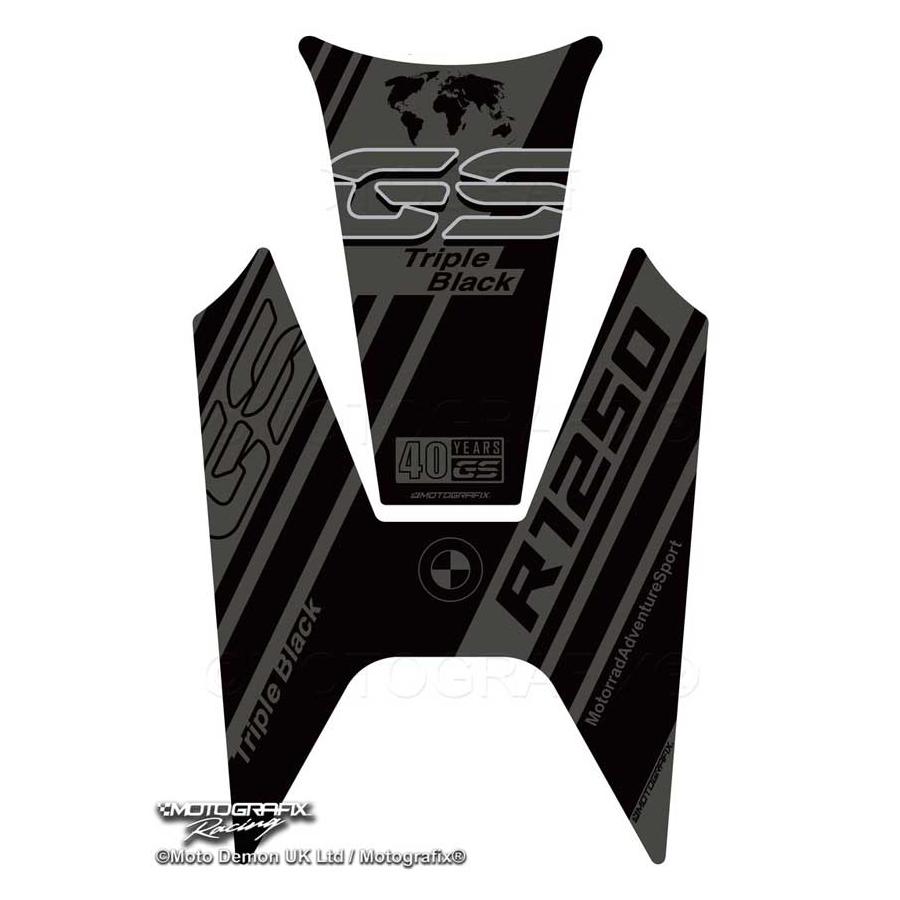 モトグラフィックス タンクパッド ブラック/グレー BMW R1250GS MT-TB052TB