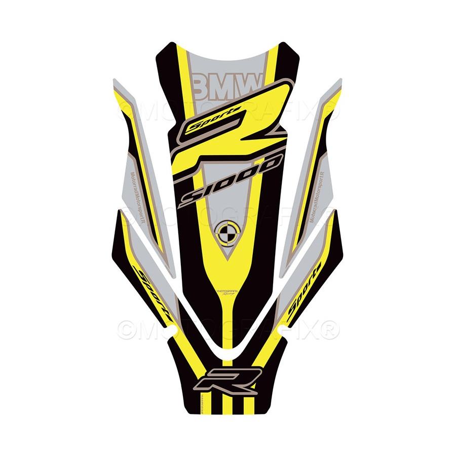 モトグラフィックス タンクパッド シルバー/ブラック/イエロー BMW S1000R MT-TB055HS