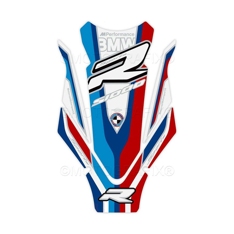 モトグラフィックス タンクパッド ホワイト/レッド/ブルー BMW S1000R MT-TB055MS