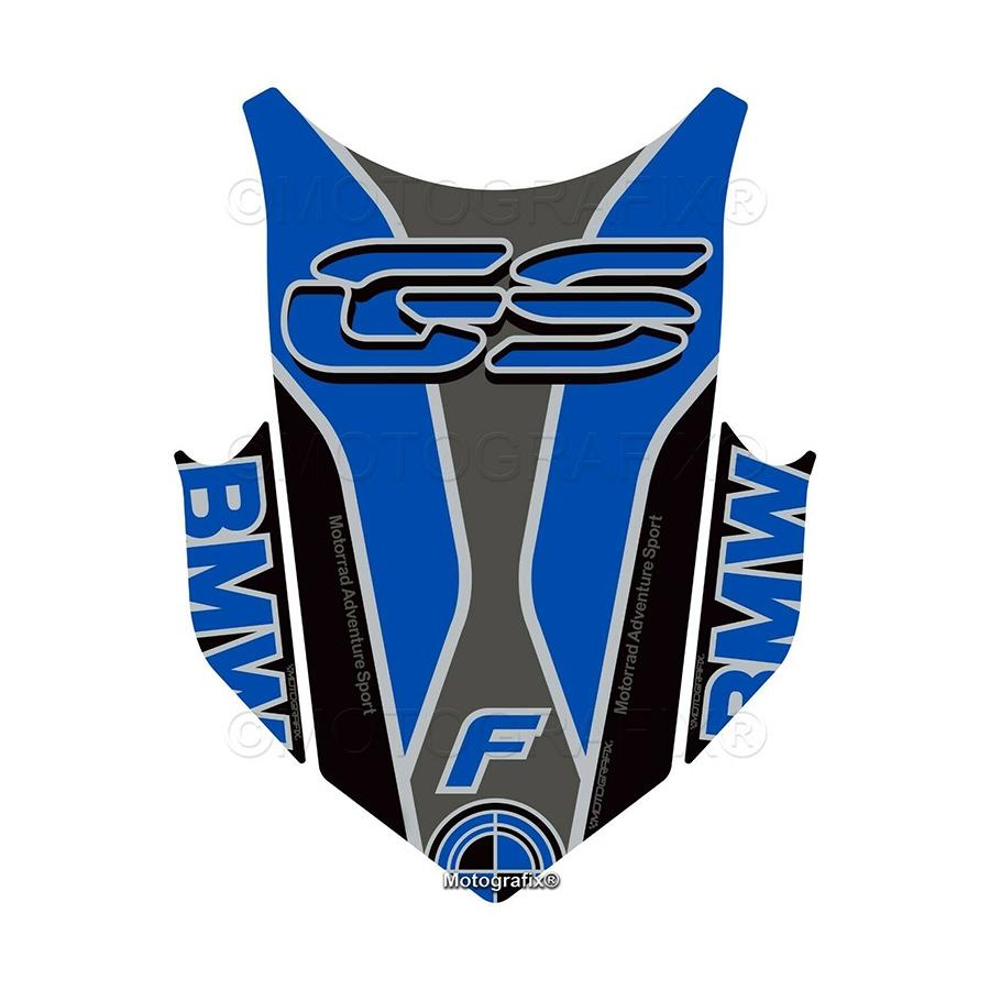 モトグラフィックス タンクパッド ブルー/グレー/ブラック BMW F700GS/F800GS MT-TB057BKS