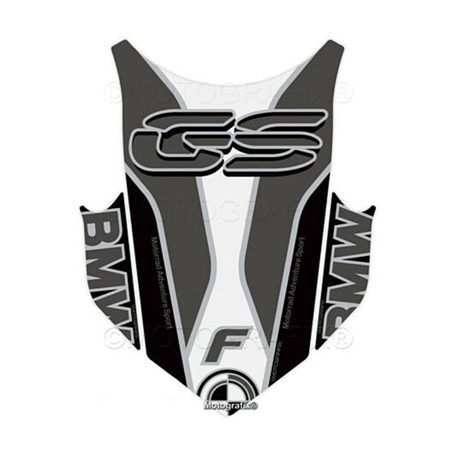 モトグラフィックス タンクパッド ホワイト/ブラック/グレー BMW F700GS/F800GS MT-TB057KWS
